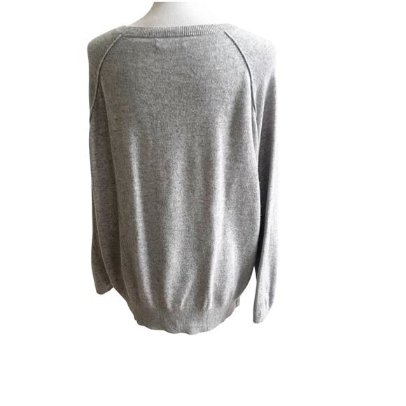Brodie Cashmere Sweater Crewneck Sunday Funday Gray Neon Size XL Crewneck - Picture 3 of 11